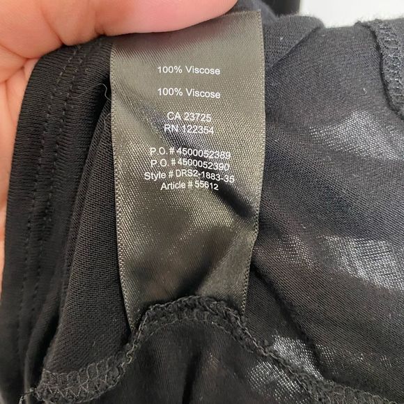 Aritzia Talula Black Short Sleeve Dress Sz M - Picture 6 of 7